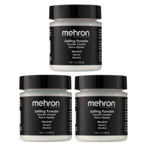 3 Mehron Makeup Setting Powder (1 oz) (Neutral) Brand New Sealed